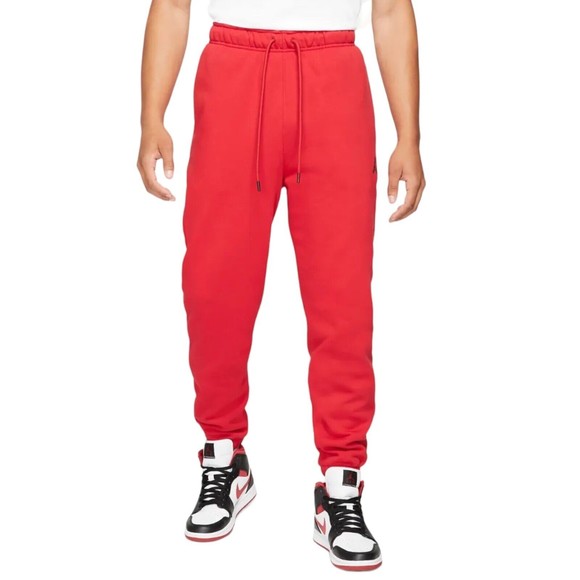 Nike Air Jordan Essentials Fleece Jogger Sweatpants Red DA9820-687 - Picture 2 of 5